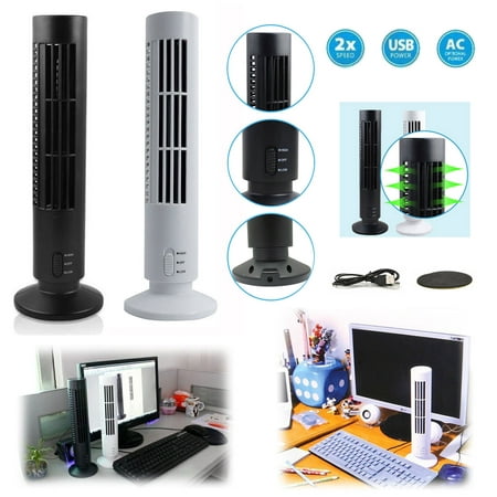 Portable USB Vertical Bladeless Fan, Mini Air Condition Fan Desk Cooling Tower Fan for Home/Office (Best Tower Fan Air Conditioner)