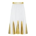 thumbnail image 3 of inhzoy Kids Girls Metallic Lyrical Liturgical Dance Skirt Worship Praise Dance Overlays Skirts White 16, 3 of 4