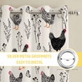 thumbnail image 6 of Rooster Farmhouse Beige Kitchen Curtains Window Panels, Farm Animals Simple Art Modern Insulated Window Treatment Curtain, Grommet Curtains for Bedroom/Living Room/Bathroom, 2 Piece 42"Wx84"L, 6 of 8