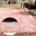 thumbnail image 2 of Jingle bears Fuzzy Rug 3x5 Faux Fur Sheepskin Rug for Living Room Pink Fluffy Area Rug for Girls Bedroom Nursery Room Rectangle, 2 of 6