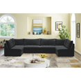 thumbnail image 2 of Meridian Furniture Jacob Black Velvet Modular Sectional, 2 of 4