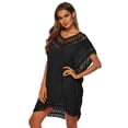 thumbnail image 1 of Maillot de Bain Crochet de Plage pour Femmes Robe Tunique à Franges, 1 of 4