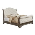 thumbnail image 2 of Jerrylee Antique Gray Upholstered Sleigh Bedroom Set Special Queen 3 Piece: Bed, Dresser, Mirror, 2 of 13