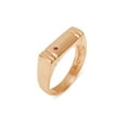 thumbnail image 1 of LBG British Made 18k Rose Gold Natural Ruby Mens Band Ring - 25 size options - Size 6, 1 of 5