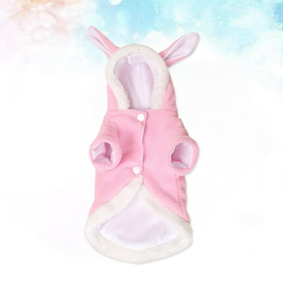 Soimiss Pink Dog Rabbit Outfit Made of Warm Plush Fabric for Daily Wear and Special Occasions