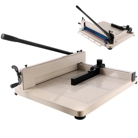 12 Inch Guillotine Paper Cutter, Heavy Duty A4 Paper Trimmer with 400 Sheets Capacity, Solid Steel Build, 0.02mm Cutting Accuracy for Office, Bookstore & Leather Work