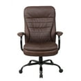 thumbnail image 6 of Boss Office Products Big and Tall B991-BB Double Plush Leather Office Chair, Brown, 6 of 7