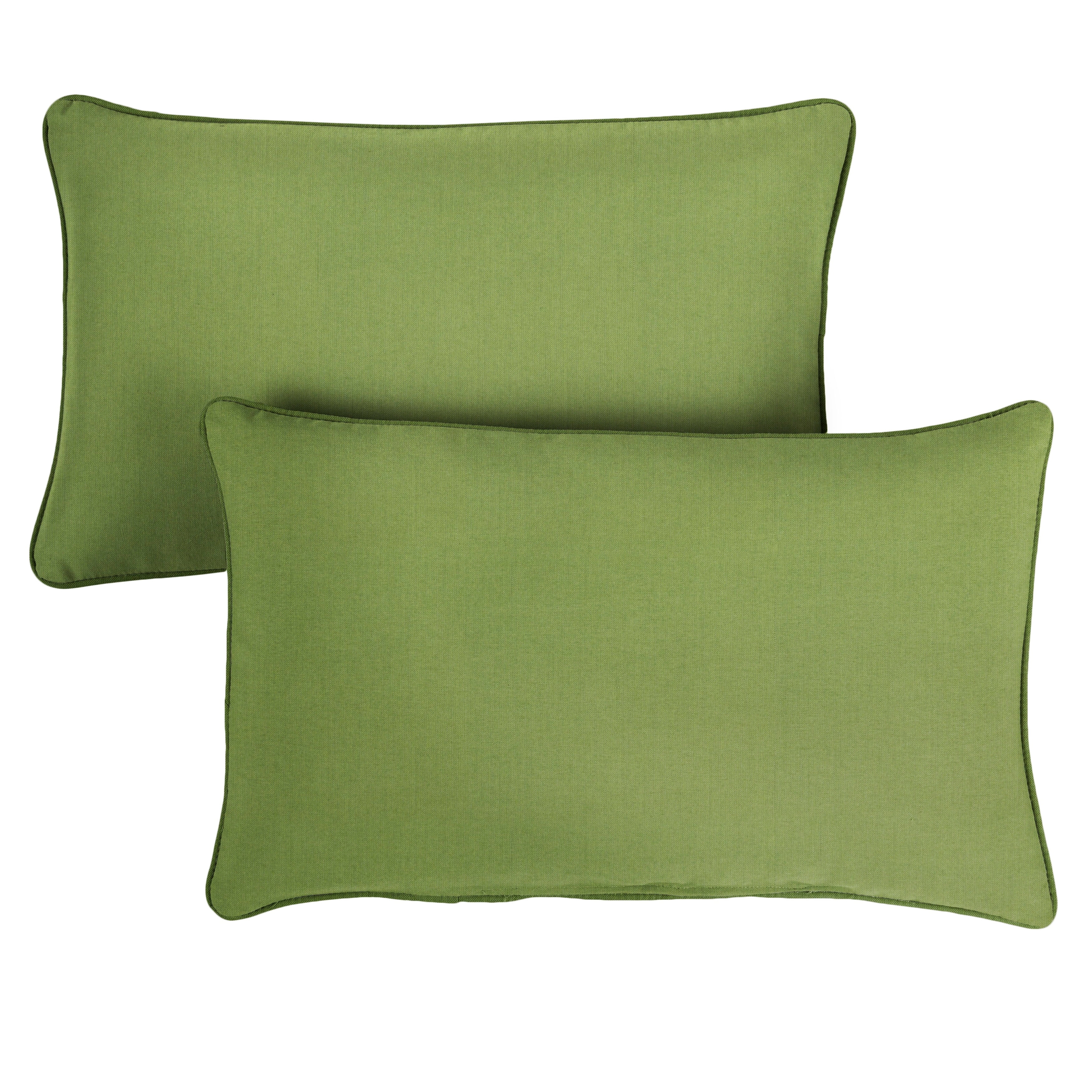 Humble and Haute Sunbrella Indoor/Outdoor Corded Lumbar Pillow, Set of
