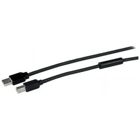 UPC: 0065030850933 | StarTech.com 15m / 50 ft Active USB 2.0 A to B Cable – Long 15 m USB Cable – 50 ft USB Printer Cable – 1x USB A (M)  1x USB B (M) – Black
