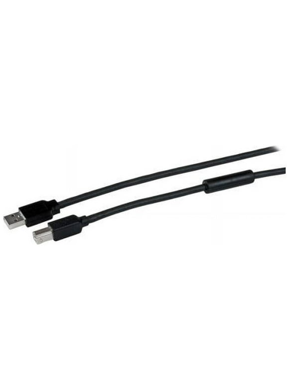 StarTech.com 15m / 50 ft Active USB 2.0 A to B Cable - Long 15 m USB Cable - 50 ft USB Printer Cable - 1x USB A (M), 1x USB B (M) - Black