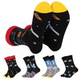 thumbnail image 2 of Calcetines de vestir divertidos para hombre, calcetines de algodón con patrón de juego de universo de diseño loco, regalos novedosos, EU 44-49, 2 of 4