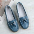 thumbnail image 7 of CHICVOMEY Womens Classic Genuine Leather Platform Loafers Casual Comfort Slip-On Boat Shoes with Soft Sole Driving Walking Moccasins Dress Shoes, 7 of 7