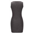 thumbnail image 4 of safuny Women's Dress Sleeveless Solid Color Plus Size Dressy Loose Pockets Ladies Slim Mini Dress Comfy Casual Halter Neck For Mujer Elegante Black XL, 4 of 6