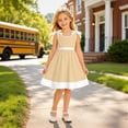 thumbnail image 2 of WERYOUNG Girls Dresses Sleeveless Crewneck Colorful Tiered Straps Back To School Dresses For Girls Kids Comfortable Sundress 3-4 Years, 2 of 4
