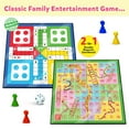 thumbnail image 2 of Ludo & Snakes & Ladders Big Size Board Game | 14”X14” Foldable Game Board With Dice | 2-In-1 Board Games For Adults & Family | Suitable For Travelling, Gifts & Fun Party Nights, 2 of 2
