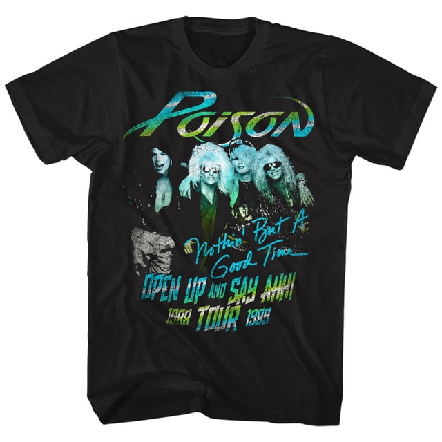 Poison Tour 1988 Nothin But A Good Time Talk Dirty Rock Adult T-Shirt