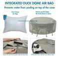 thumbnail image 5 of Duck Covers® Weekend Water-Resistant Outdoor Round Table & Chair Cover with Integrated Duck Dome, 106 x 32 Inch, Moon Rock, 5 of 13