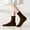 c01Brown, variant on Womens Socks, Ruffle Turn-Cuff Casual Crew Socks Breathable Cool Knit Cotton Lettuce Ankle Frilly Sock Beige Free Size