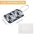 thumbnail image 5 of Square PU Leather Luggage Tags - 2 Pack with Privacy Cover and Stainless Steel Ring - Suitable for Travel, Backpack, Handbag - Suitcase Tags, Travel Tag Whale, 5 of 7