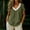Army Green, variant on Women's V Neck Short Sleeve Linen Blouse Dressy Crochet Lace Collar Casual Loose Fit Summer Tunic Top for Vacation