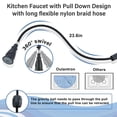 thumbnail image 4 of Blackening faucet Kitchen Faucet Pull out Single handle Matte Black Commercial Kitchen Sink Faucet High Arc Pull Down Sprayer Kitchen Faucet, 4 of 16