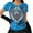 Blue, variant on Womens Y2k Graphic Baggy Tees Shirts 2000s Gothic Grunge Emo Tops Fairycore Clothes,Black