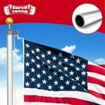 thumbnail image 3 of Super Tough 20-Foot Residential Sectional Flag Pole - Heavy Duty and Sturdy Flag Pole with 5 Anodized Aluminum Sections, Durable for Residential Outdoor Use - White, 3 of 6