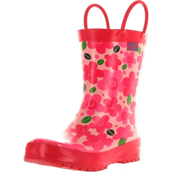Pluie Pluie Girls New Pink Flower Fashion Rainboots