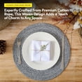 thumbnail image 2 of Two Tone Cotton 15" Round Woven Placemat Sets, 4-Pack Black, 2 of 7