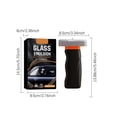 thumbnail image 3 of FHBVT 100ml Car Glass Oil Film Cleaner Windshield Oil Film Remover Hydrophobic Glass Cleaner & Oil Stain Removal Visibility Enhancing for Car Windshields Windows Mirrors Automotive Glass Surfaces, 3 of 9