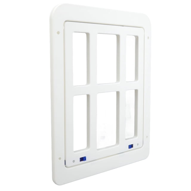 Dog Door, Cat Sliding Screen Door Lockable Double Magnet Suction Grid For Dog