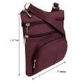thumbnail image 3 of Roma Leathers Genuine Leather Multi-Pocket Crossbody Purse Bag (Wine), 3 of 4