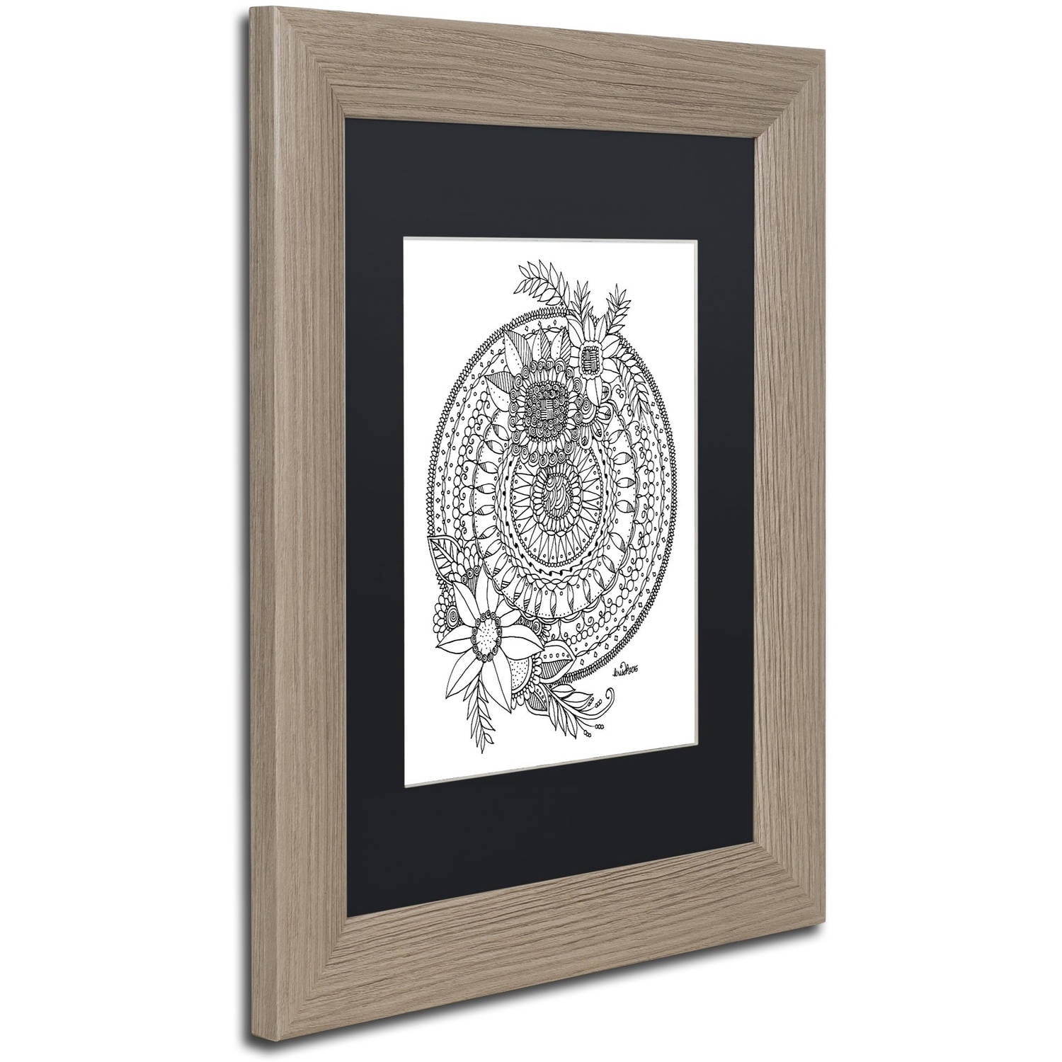 Trademark Fine Art "Fairies and Woodland Creatures 1" Canvas Art by KCDoodleArt Black Matte, Birch Frame