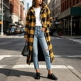 thumbnail image 7 of Iyufng Plaid Fuzzy Fleece Long Hooded Coats for Women Full Zip Long Sleeve Casual Warm Winter Outerwear with Side Pockets, 7 of 7