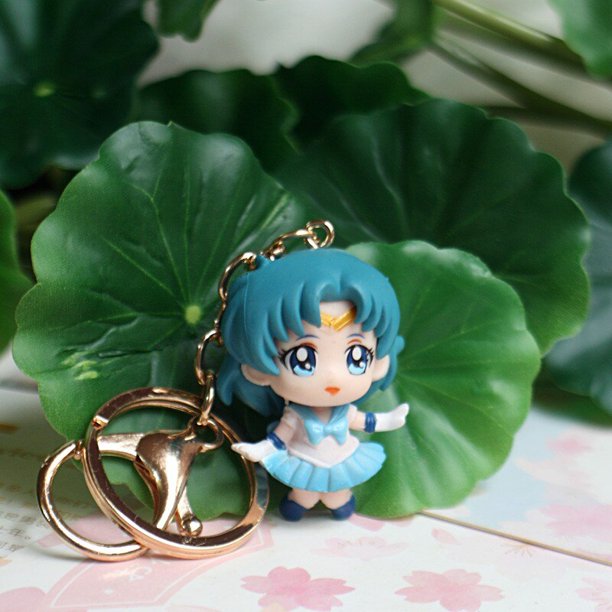 Bandai genuino Anime japonés Sailor Moon figuras de Anime Tsukino Usagi Mizuno Ami modelo de estilo diferente llavero mochila colgante xuanjing unisex