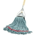 thumbnail image 2 of Web Foot Wet Mop Head, Shrinkless, Cotton/Synthetic, Green, Medium, 6/Carton, 2 of 3