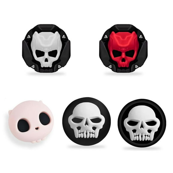 5 Pcs Skull Joystick Caps for Nintendo Switch 2, Silicone Anti-Slip Thumb Grip Cap Covers Accessories