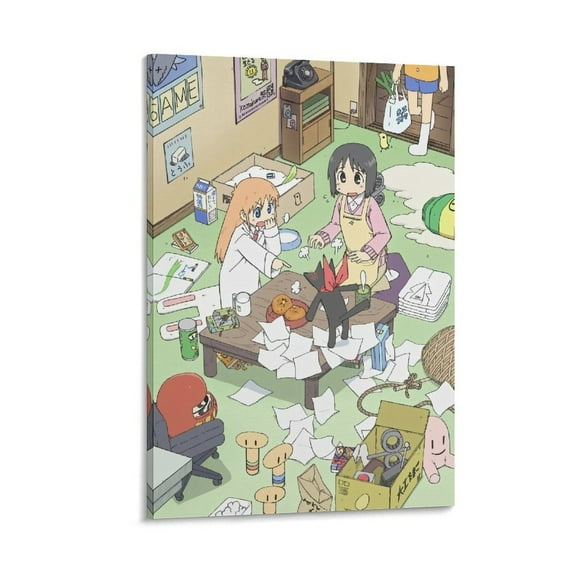 Japen Absurd Humor Manga Series Nichijou Anime Role Poster Posters Wall Art Painting Canvas Gift Living Room Prints Bedroom Decor Poster Artworks 12x18inch(30x45cm)