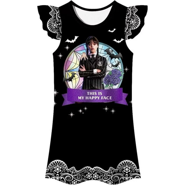 HAHDAXIA Chemises de Nuit de Film Filles Pyjamas de Film Robe de Fille Nuisette pour Filles 3-12 Ans