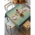 thumbnail image 6 of Green Ombre Table Cloth, Waterproof Tablecloth for Square Tables, Modern Yellow Gradient Farmhouse Art Reusable Washable Fabric Table Cover for Restaurant Kitchen Dining Tables 60"x60", 6 of 9