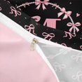thumbnail image 4 of meiyoeat Cute Coquette Bow Twin Duvet Cover,Pink Monogram M Letter Twin Bedding For Girl,Pink Reversible,2pcs,1 Duvet Cover and 1 Pillowcase, 4 of 6