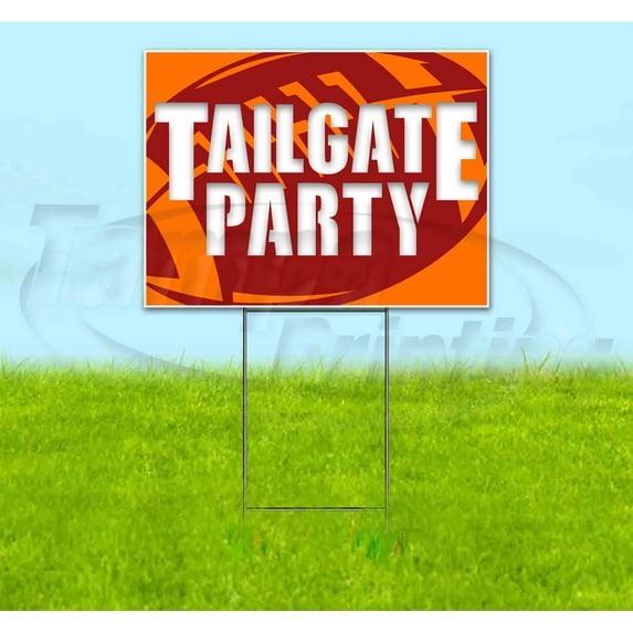 Tailgate Party Vintage Bucks (18" x 24") Yard Sign, Includes Metal Step Stake