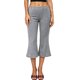 thumbnail image 1 of Pantalones capri para mujer, elegantes, con ojales metálicos, cintura elástica y corte acampanado., 1 of 9