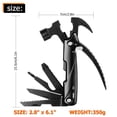 thumbnail image 3 of Father's Day Gifts for Men Dad Husband, 12-in-1 Multitool Hammer with Knife, Bottle Opener, Screwdriver, Portable Survival Gear for Camping, Hiking, Outdoor, Home Repair, Cool Gadgets for Men, 3 of 10