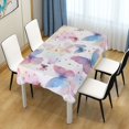 thumbnail image 4 of JSTEL Pink & Blue Butterfly Table Cloth Square 60 x 60 Inch Tablecloth Anti Wrinkle Table Cover for Dining Kitchen Parties, 4 of 6