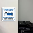 thumbnail image 5 of Square Plus Think Clean A Clean Workspace is a Safe Workspace Door or Wall Sign | Workplace Cleaning Signage - Medium, 5 of 8
