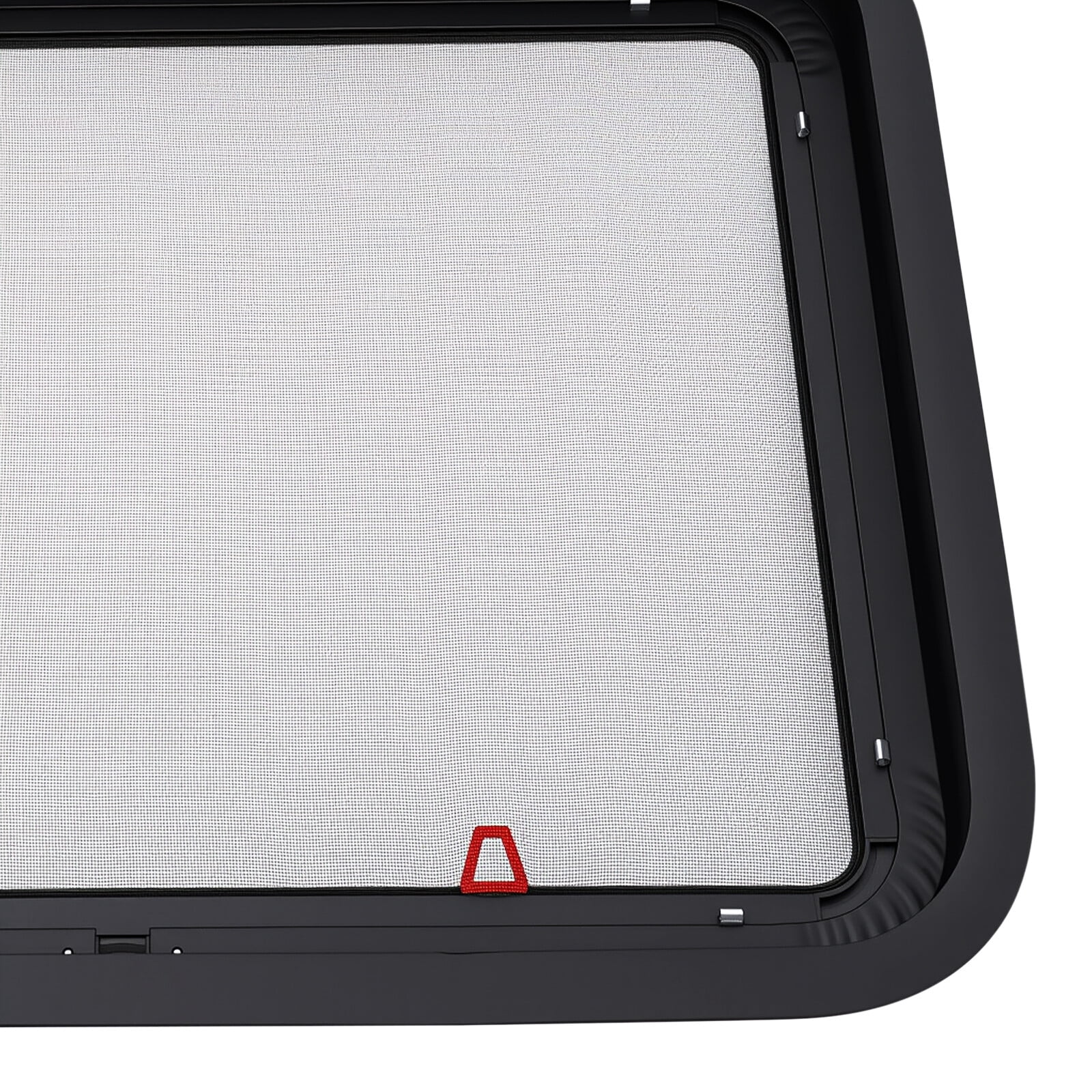 30"x22" RV Exit Window Trailer Emergency Push Out Window Vent Hatch 38-42mm Wall Black Rectangular
