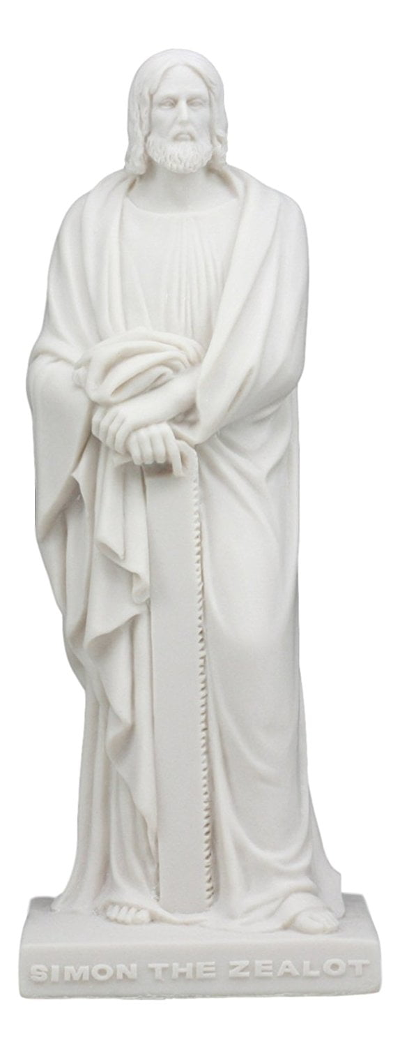 Ebros Bertel Thorvaldsen Copenhagen Museum Reproduction Of Jesus' Twelve Apostles And Disciples Statue 8' Tall Inspirational Christian Catholic Figurine (Apostle Simon The Zealot)