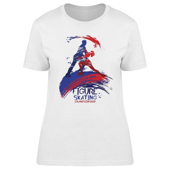 Figure Skating Championship Art T-Shirt Women -Image by Shutterstock, Female Medium