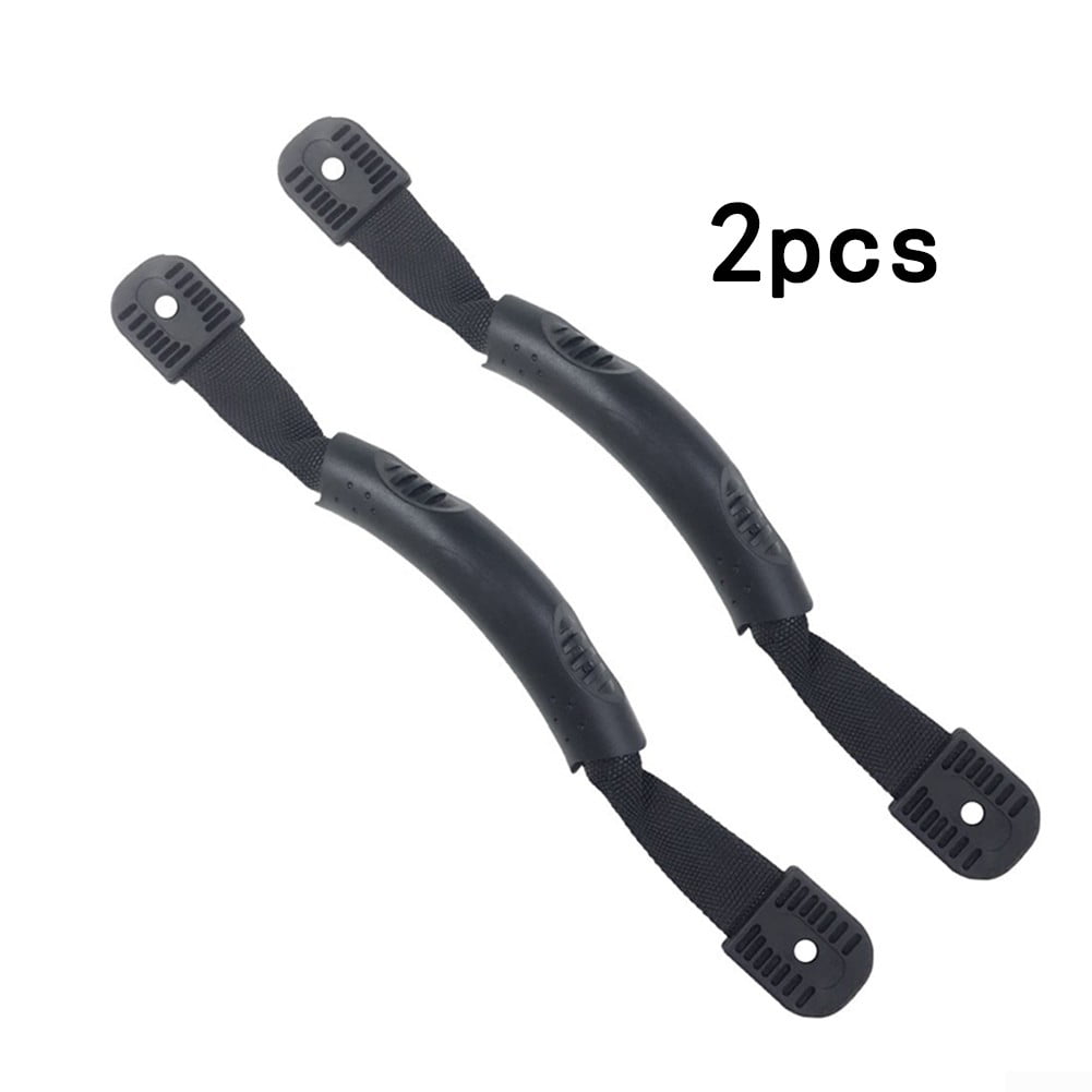 1 Pair Kayak Canoe Boat Side Mount Carry Handle with Bungee Cord Black 